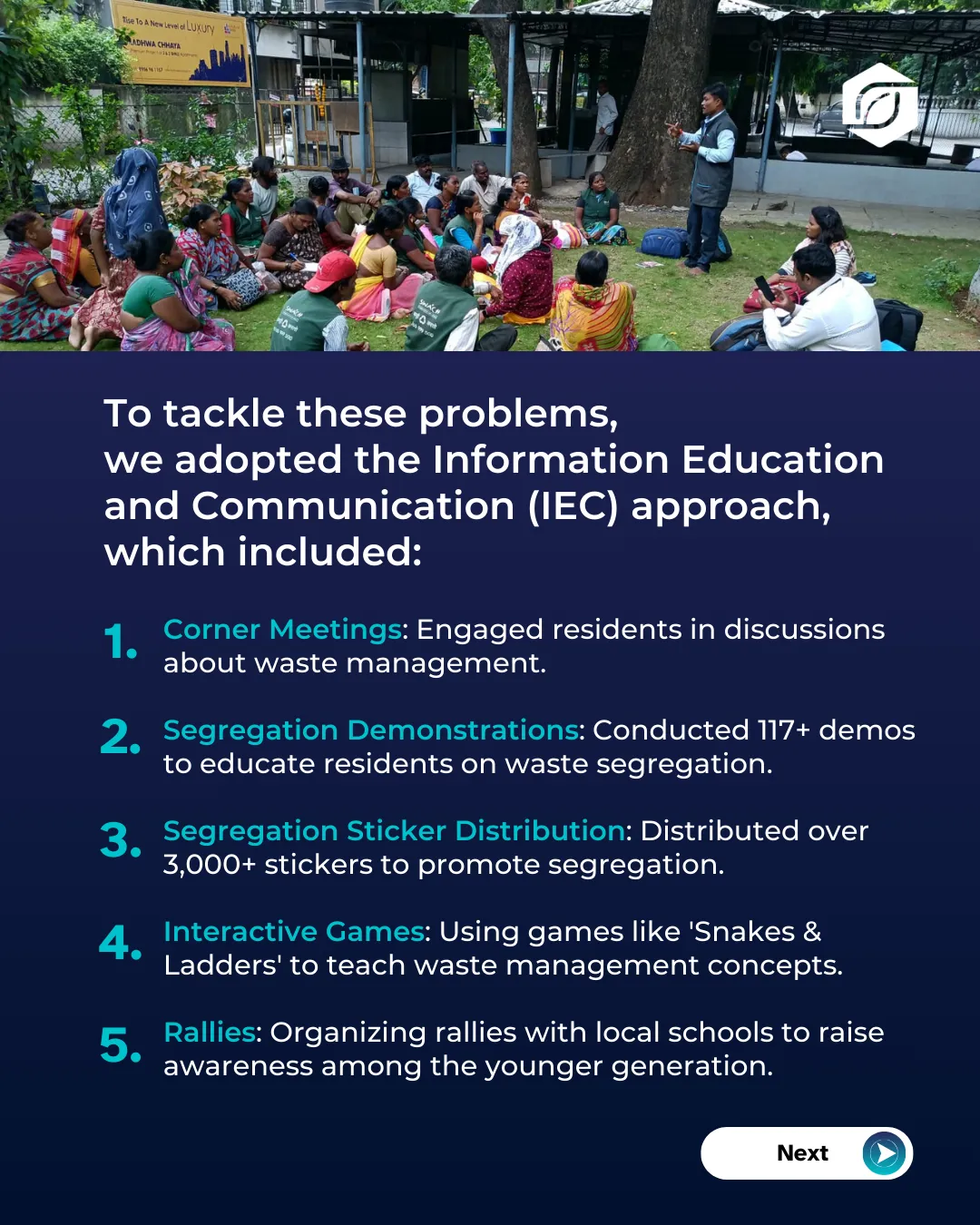 Creating a Garbage-Free Slum in Wadarwadi — slide 4 of 6