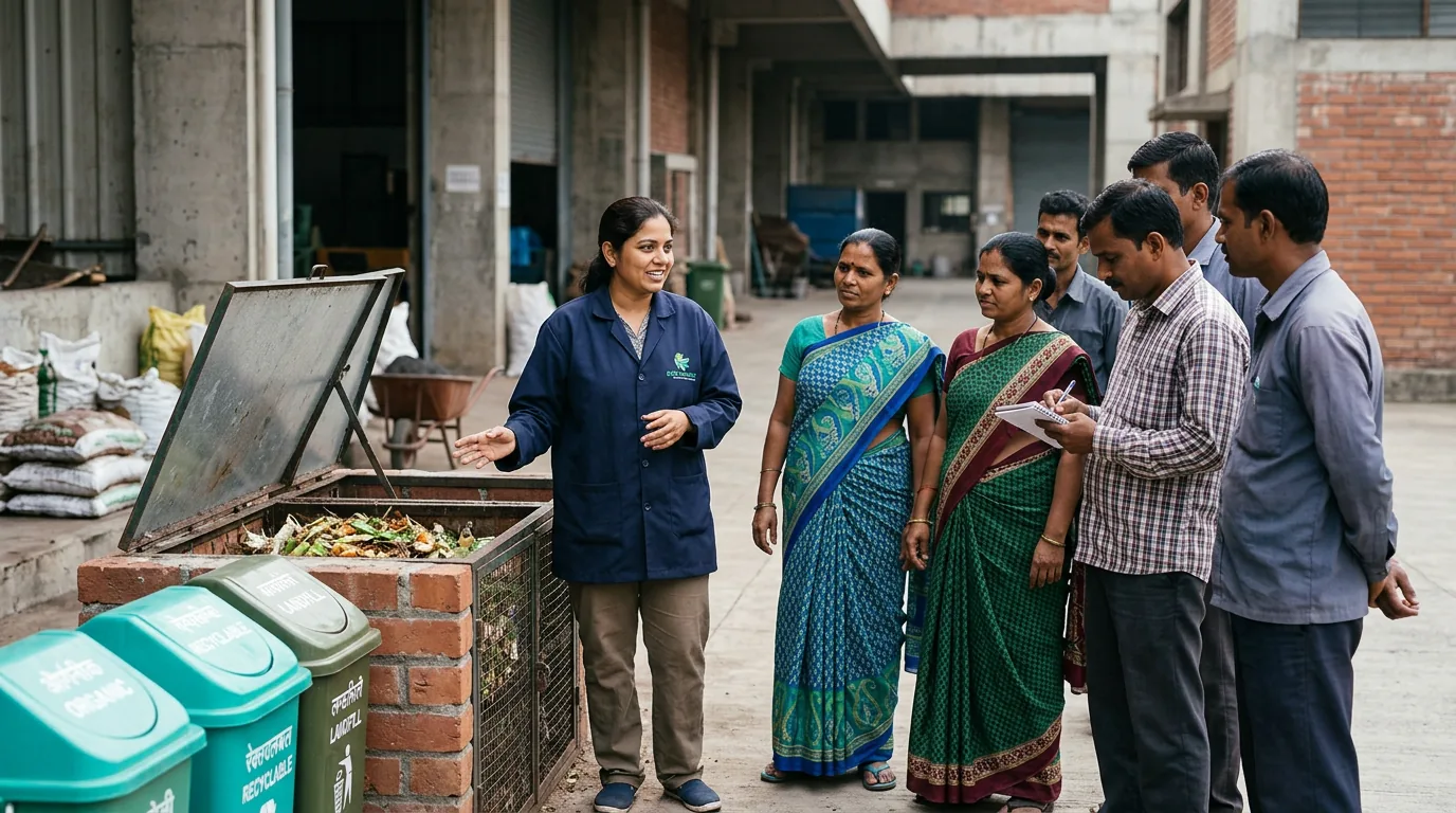 Facility team trained on on-site waste composting
