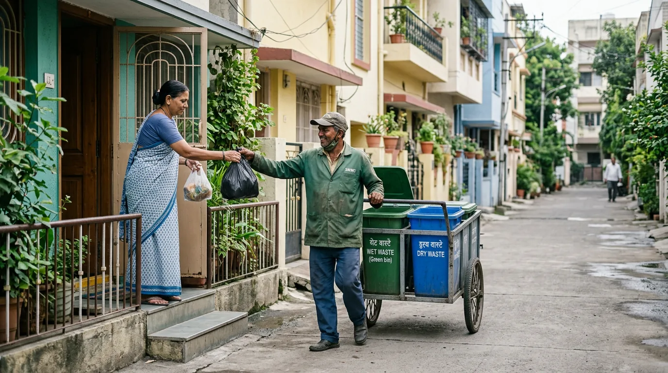 Doorstep waste collection reaching every urban household daily