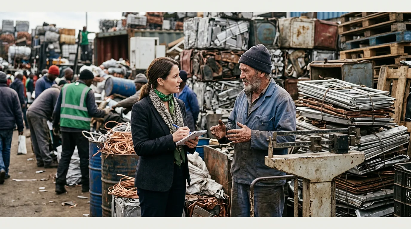 Field research assessing a waste and recycled-material market